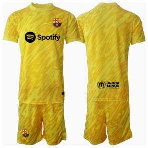 Barcelona Brankářské Dětské Domácí dres komplet 2024-25 Krátký Rukáv (+ trenýrky)
